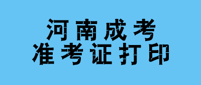 河南成考準考證打印